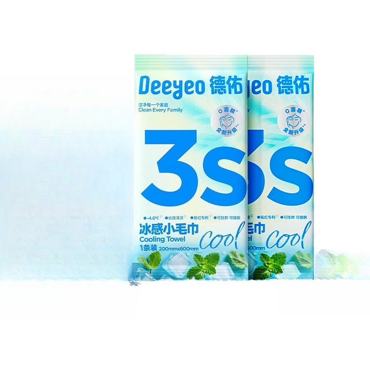 德佑凉感运动清凉冰湿巾 1条*7包 1 个