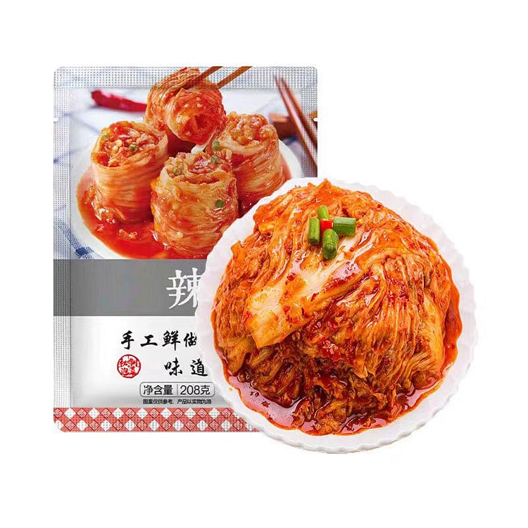 邹有才韩式辣白菜泡菜208g/袋正宗开袋即食小咸菜