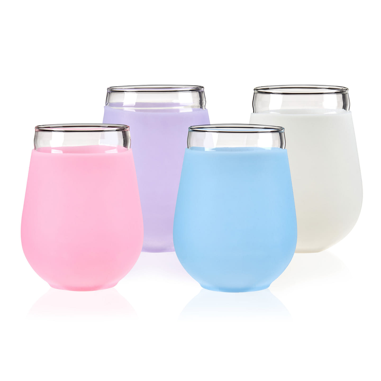 Silicone Wrapped Glasses, Set of 4 by True 16 fl.oz