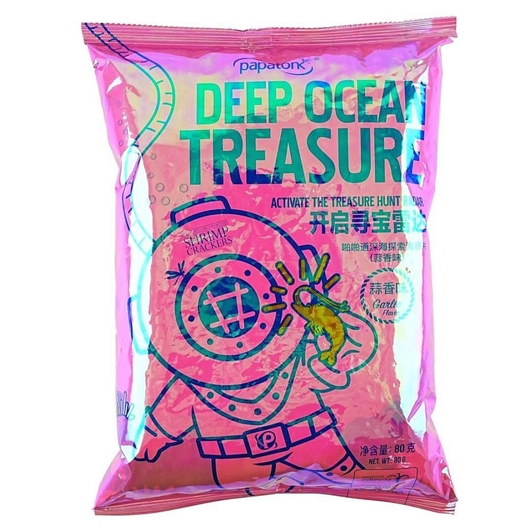 Papatonk 深海探索虾片 蒜香味 80g