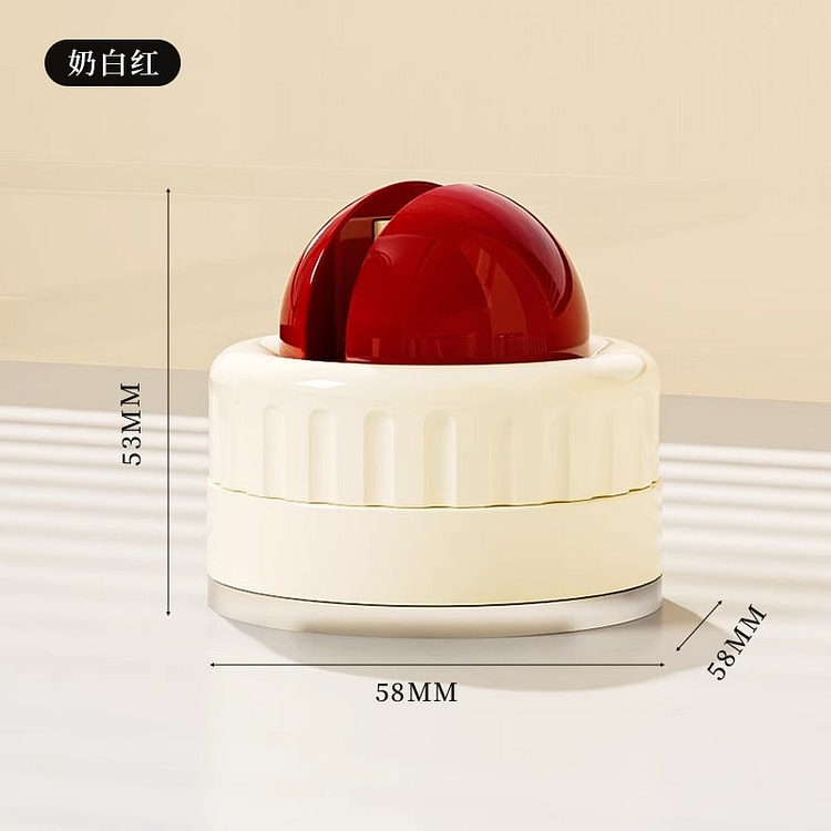 Round suction cup whetstone, milky white and red