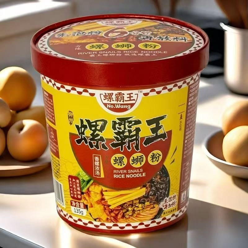 螺霸王桶装浓鲜汤螺蛳粉川香麻辣螺狮粉柳州特产冲泡型 135 克