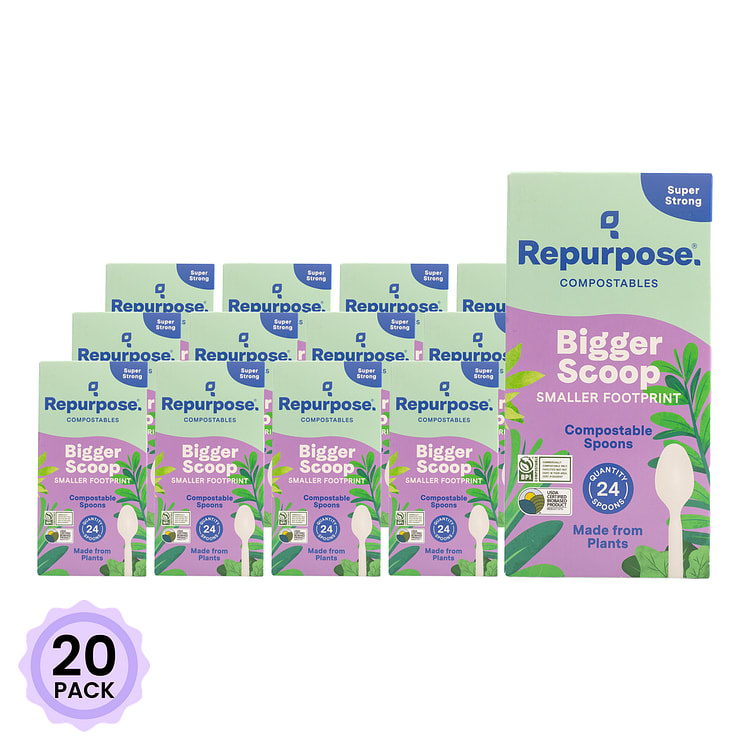 Repurpose Compostable Spoons, 24 ct 1 box*20 pack