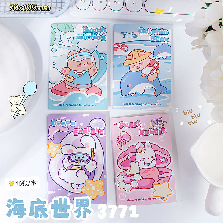A7 Cute Pocket Notebook - Undersea World 1 each