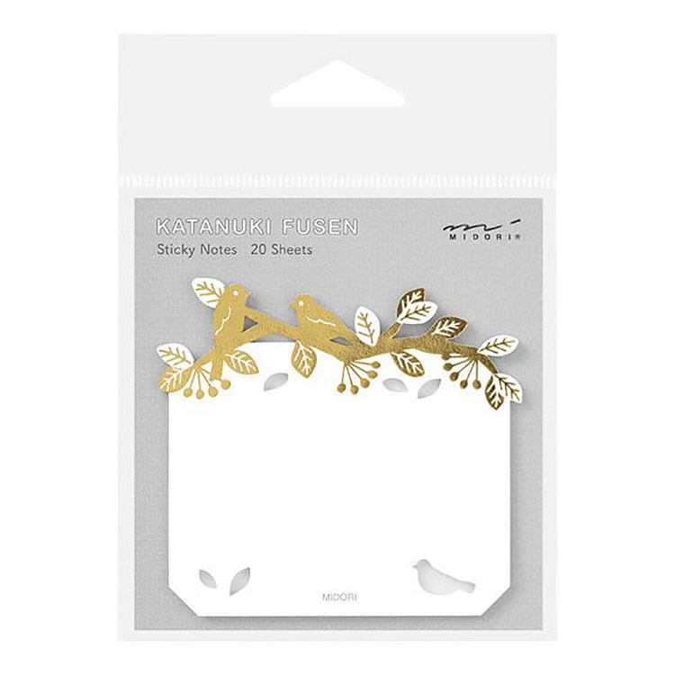 Midori 手账便签纸 金箔枝头鸟