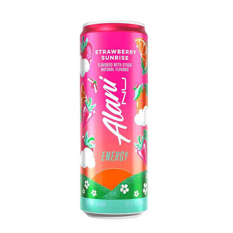 Alani Nu Energy Drink Strawberry Sunrise 12oz Can 1 each