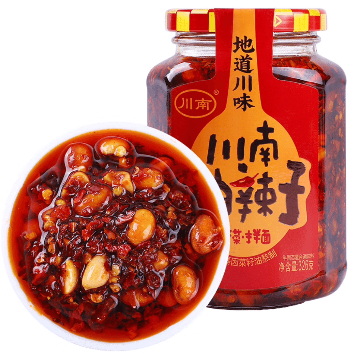 Chuannan Oil, Chili Pepper Sauce Red Oil Chili Seasoning 326g 326 グラム