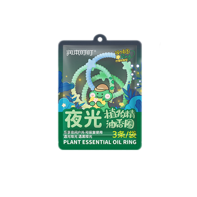 润本 精油夜光香圈 天然植物精油 3条-柠檬桉香型