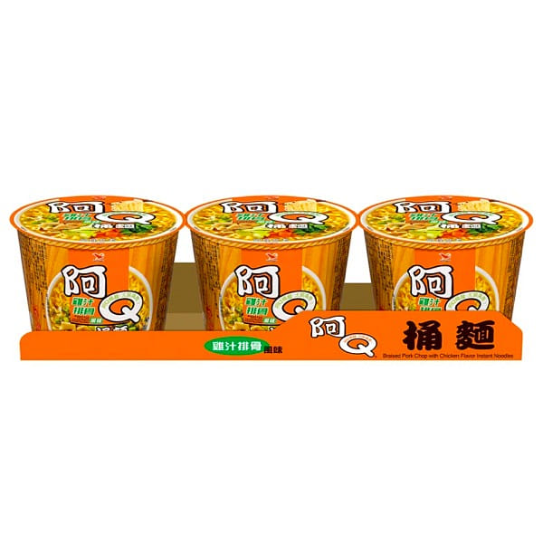 台湾【阿Q桶面】鸡汁排骨风味桶 3入/ 组 321 克
