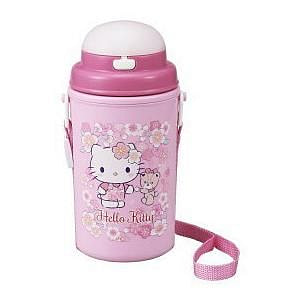 OSK Hello Kitty Straw Bottle Cherry Blossom 450ml 1 count