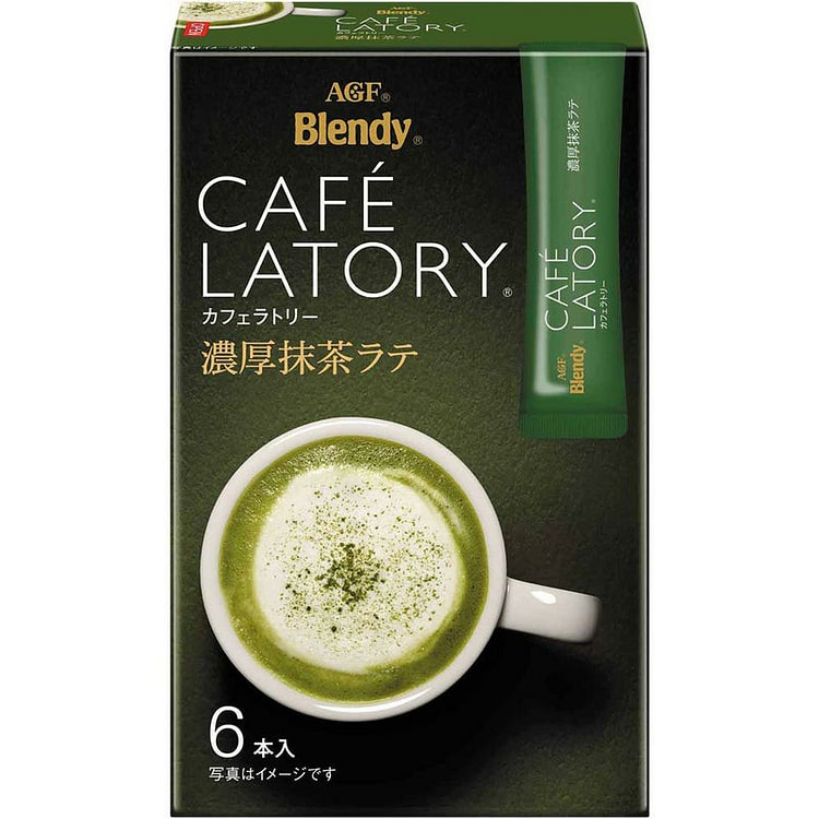 AGF 濃厚抹茶ラテ粉末飲料 6 本入 1 個