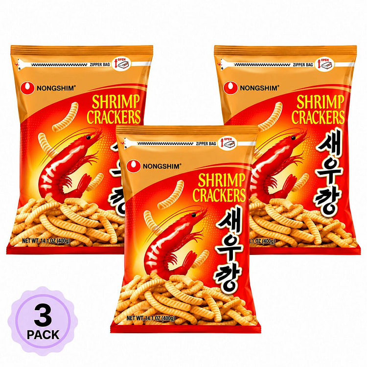 Nongshim Jumbo Shrimp Crackers 3 pack 14.1 oz