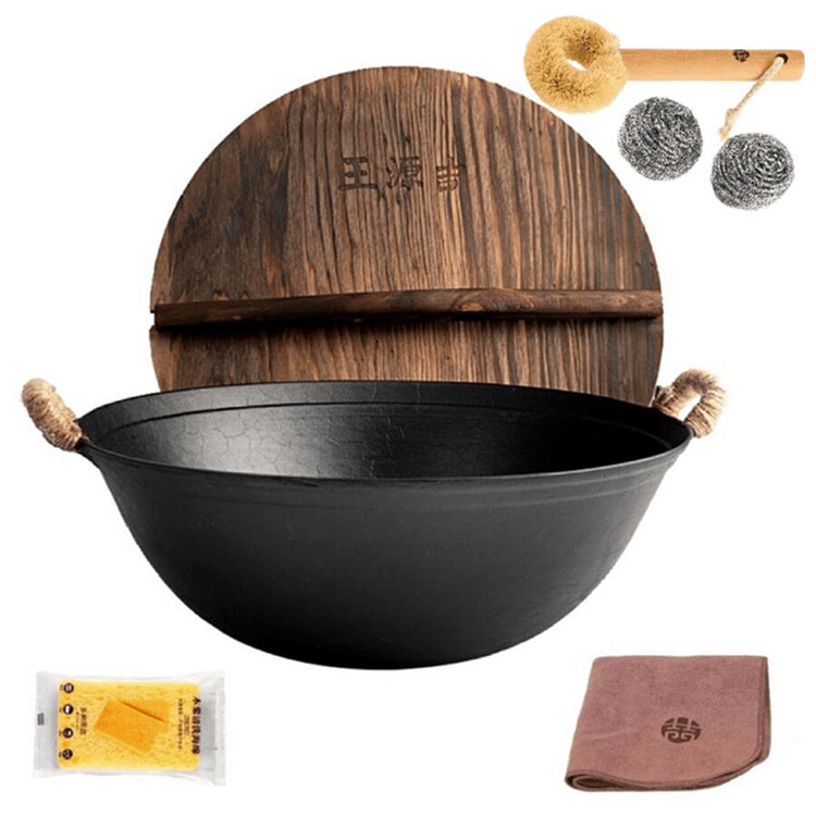 WANGYUANJI 36cm Round Bottom Pot+ Clean Set 1 count