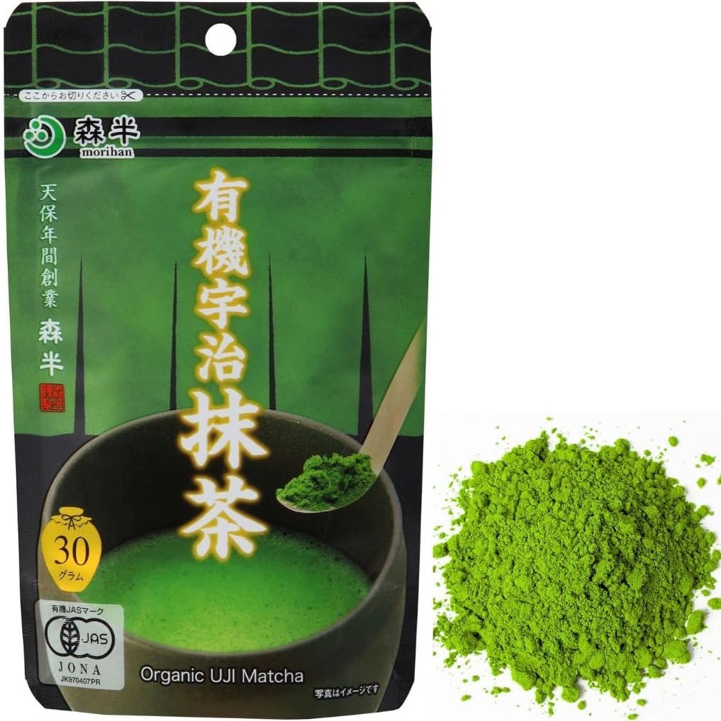 Organic UJI Matcha Green Tea Powder Morihan 30g 1 each