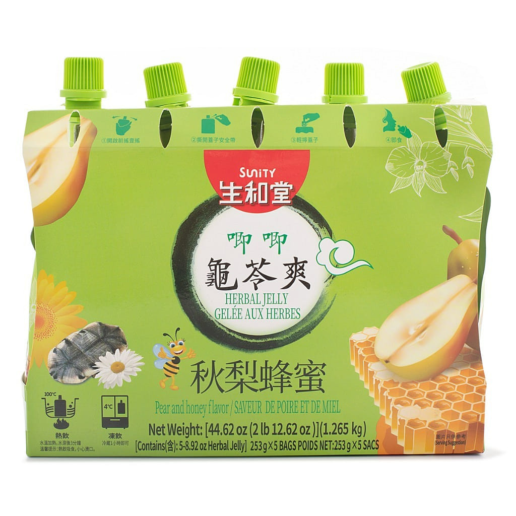 Sunity Herbal Jelly Drink Pear & Honey Flavor 253g 5 count