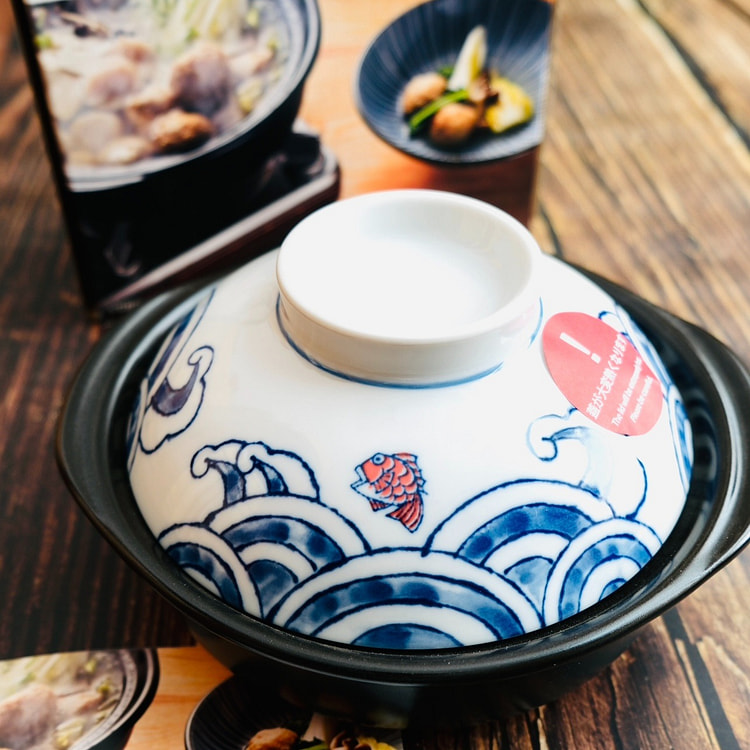 Banko ware 850ml Pot w Bowl(Gift Box) Fish
