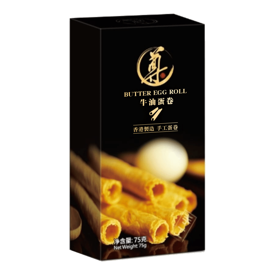 《尊》香港製造 手工蛋卷 6支紙盒裝 牛油味 1 盒