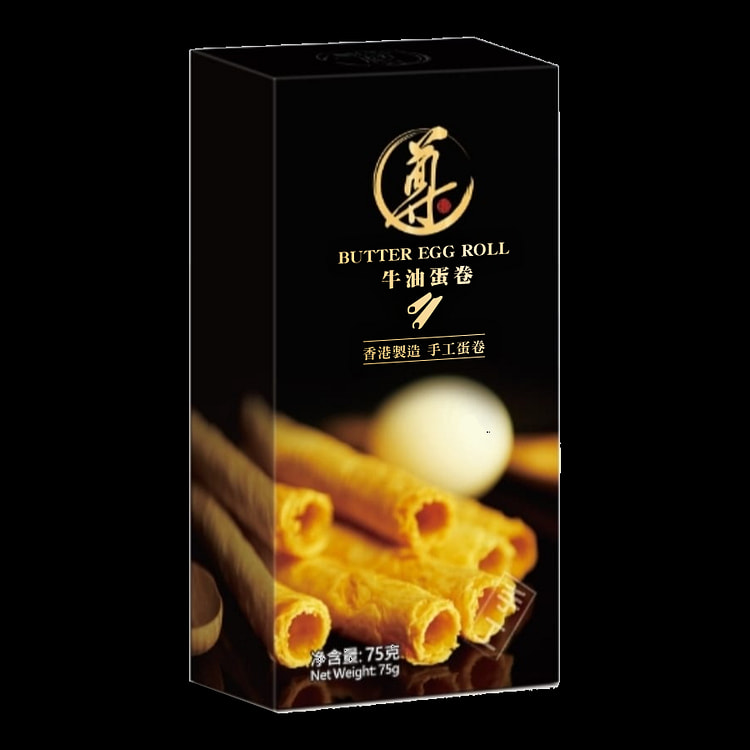 《尊》香港製造 手工蛋卷 6支紙盒裝 牛油味