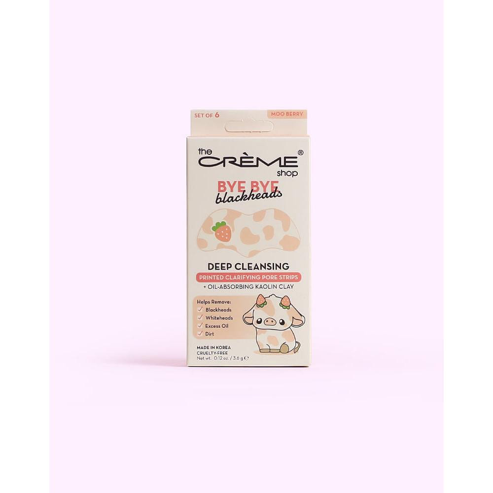 THE CREME SHOP Bye Bye Blackheads Nose Strips Moo Verry 6PC 1 each