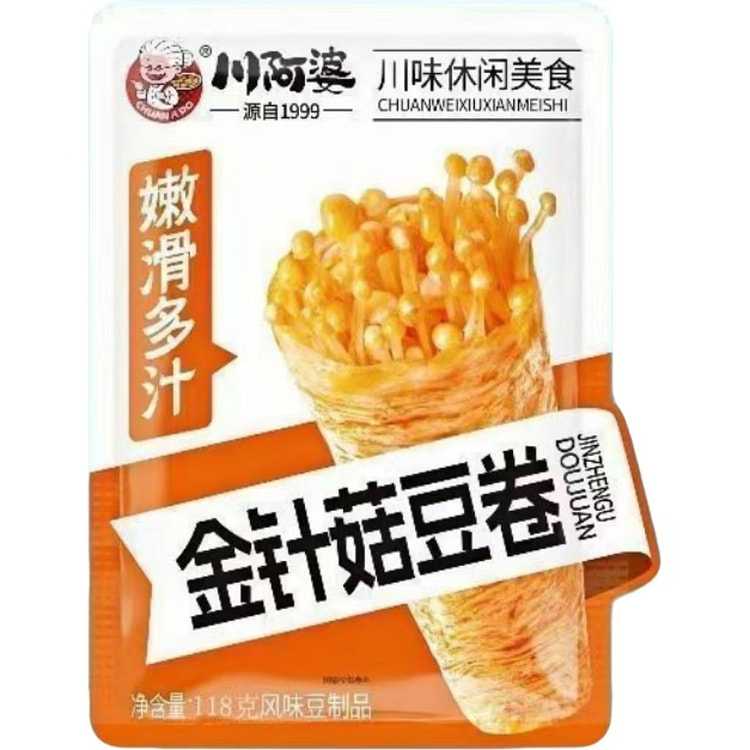 Chuan Grandma Enoki Mushroom Bean Roll 118g 118 g