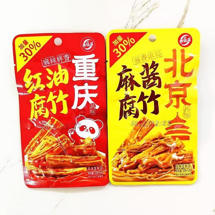 春福盈 香辣腐竹【香辣味+麻酱味】104g