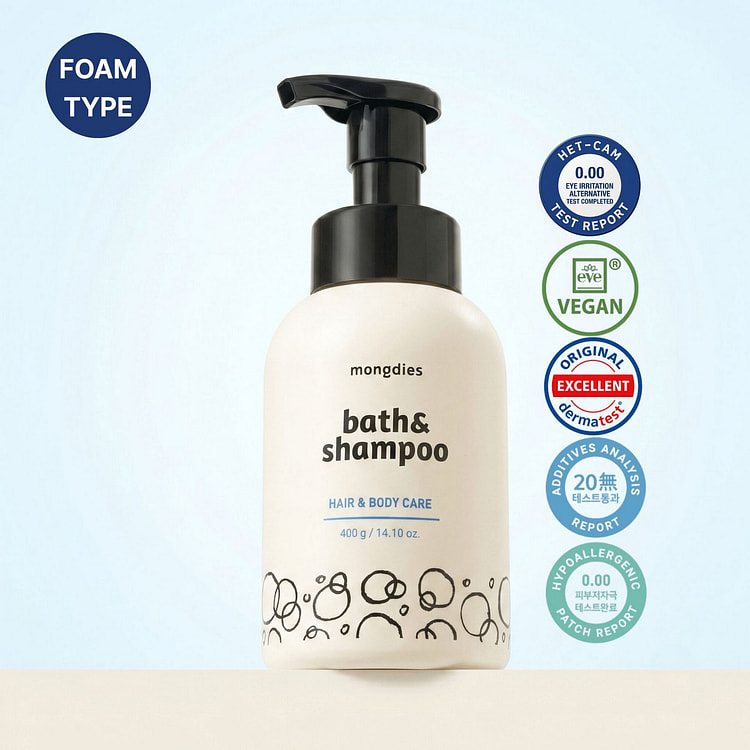 mongdies Baby Foam Bath & Shampoo - 14.10 oz 1 count