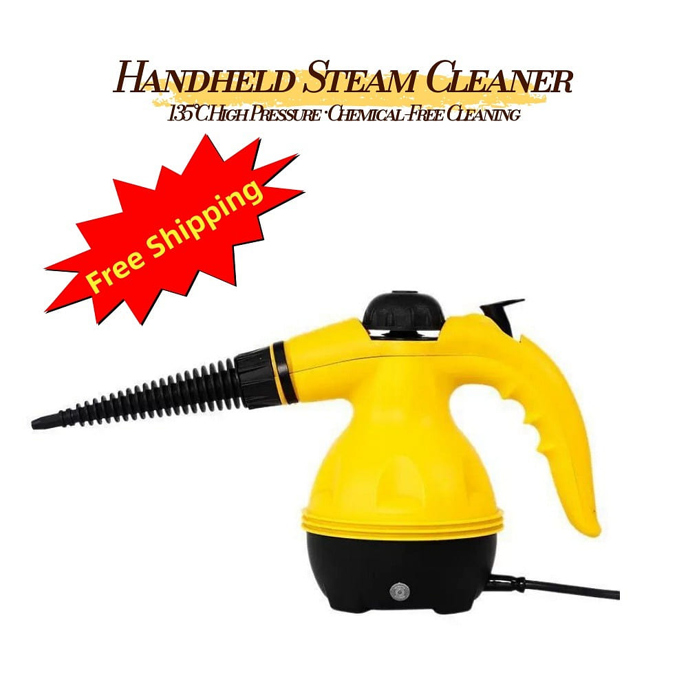Handheld Pressurized Steam Cleaner 9 Accessories 1 bottle