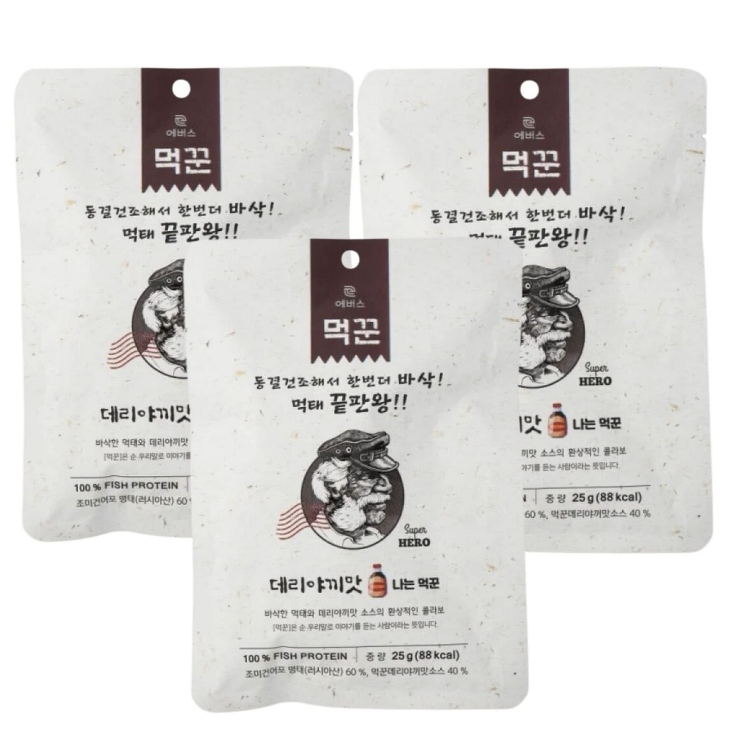 [Evers]dried pollock chips-Teriyaki falvors 25 g*3 pack