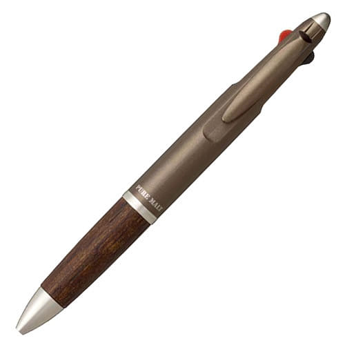 三菱鉛筆 ピュアモルト ジェットストリームインサイド2&1 0.7mm メタリックブラウン 1 個