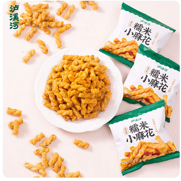 泸溪河 馋嘴休闲零食 糯米小麻花海苔 25 克