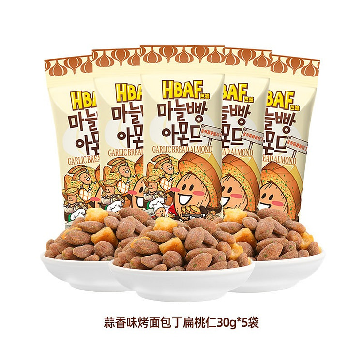 Korean HBAF Garlic Bread Flavored Almond Nuts 150 g