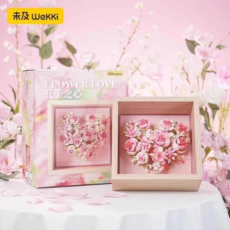 未及积木 花予之心立体玫瑰 相框款