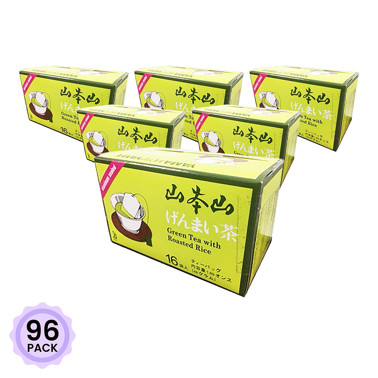 Yamamotoyama 玄米茶ティーバッグ 16袋入 3 グラム*96 パック