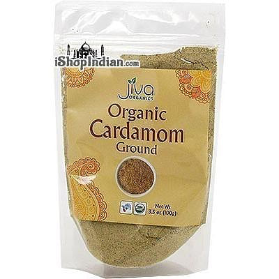 Jiva Organics Cardamom Powder, 3.5 oz bag 3.5 oz