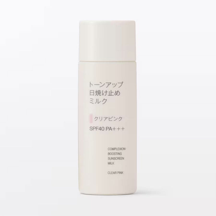 MUJI Tone-Up Sunscreen Milk Clear Pink 50 g