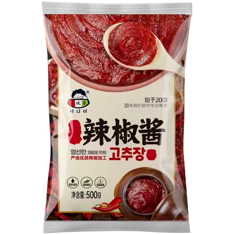 小伙子辣椒酱酱料韩式拌饭酱500g*1袋