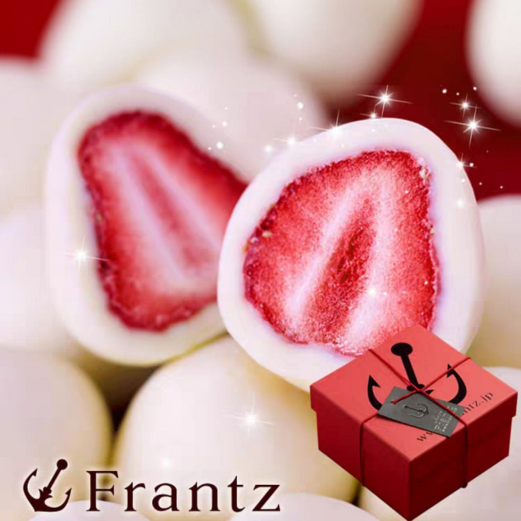 日本直邮 神户Frantz 白巧克力草莓夹心90g
