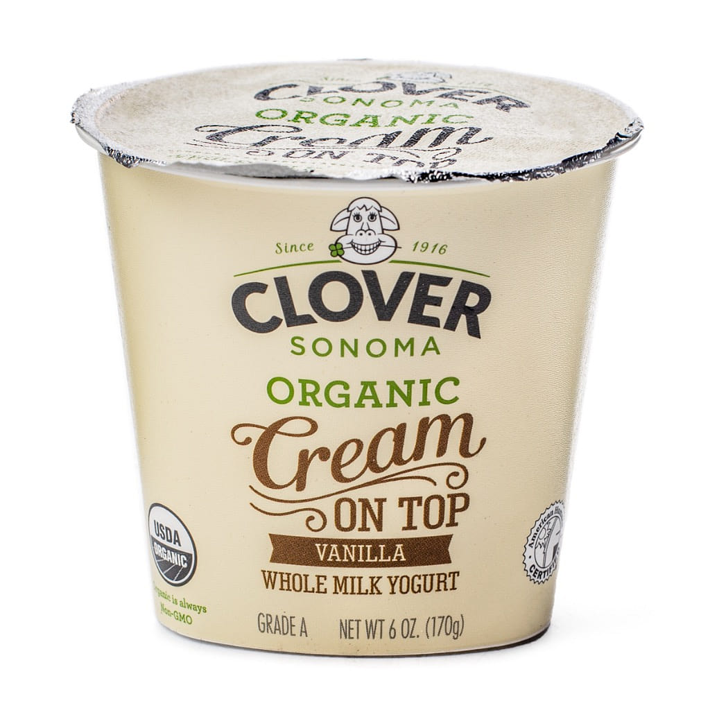 Clover 有机奶油香草酸奶 6 盎司