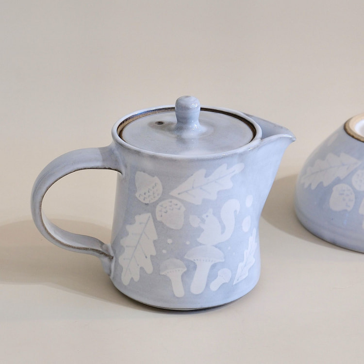 日本作家器 糸賀陶房 450ml 茶壶 1 个