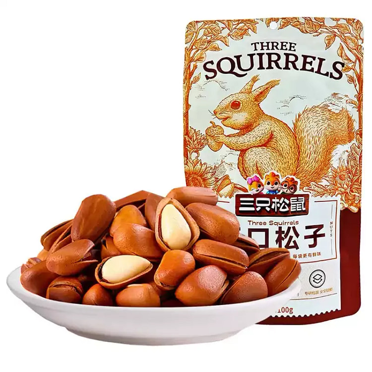 三只松鼠原味开口松子100g*1袋坚果零食 100 克