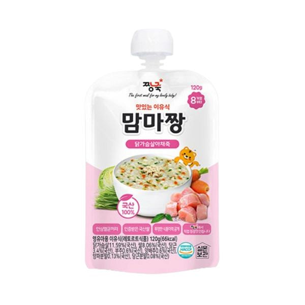맛있는 이유식 맘마짱 - 닭가슴살야채죽 100 그램