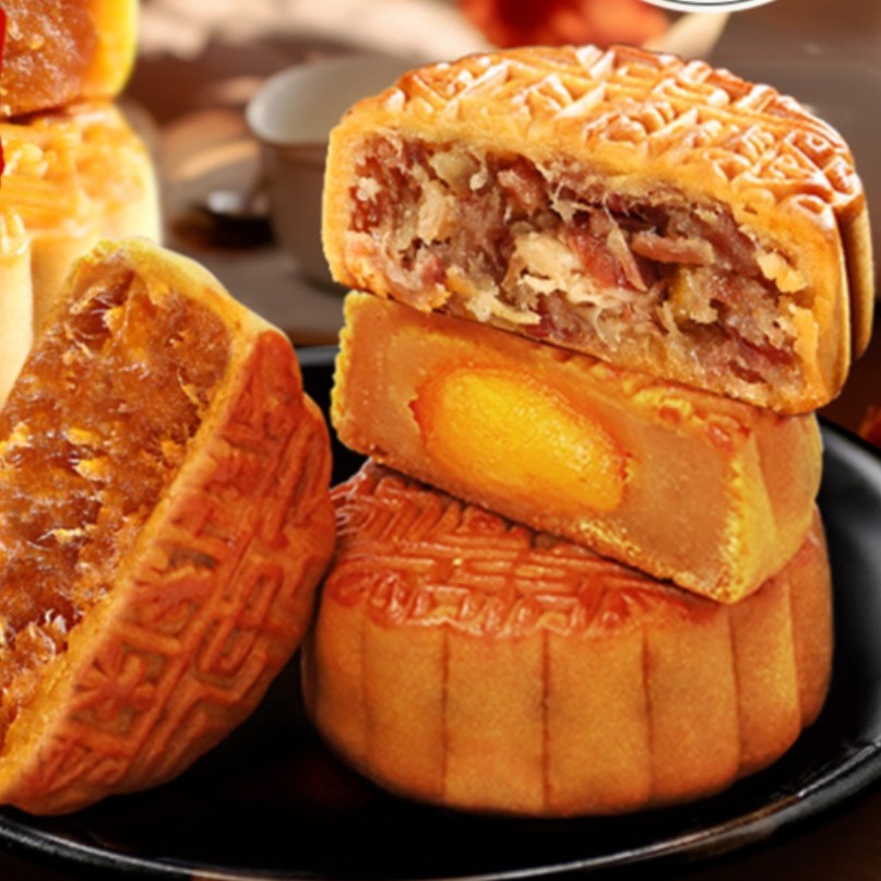 Get Xinghualou Salted Egg Yolk and Pork Floss Mooncake Delivered Weee