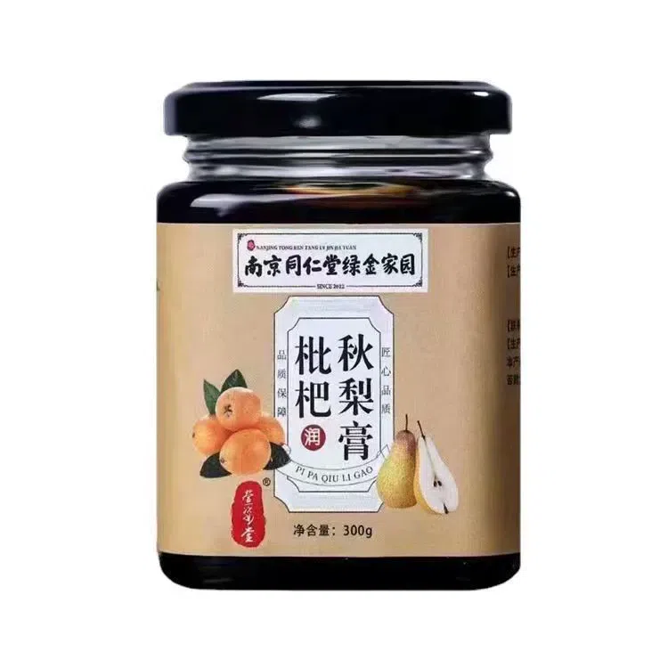 Nanjing Tong Ren Tang Loquat Autumn Pear Paste Moisturizes the lungs, dissolves phlegm, moisturizes and maintains health, 300g*1 bottle 300 g
