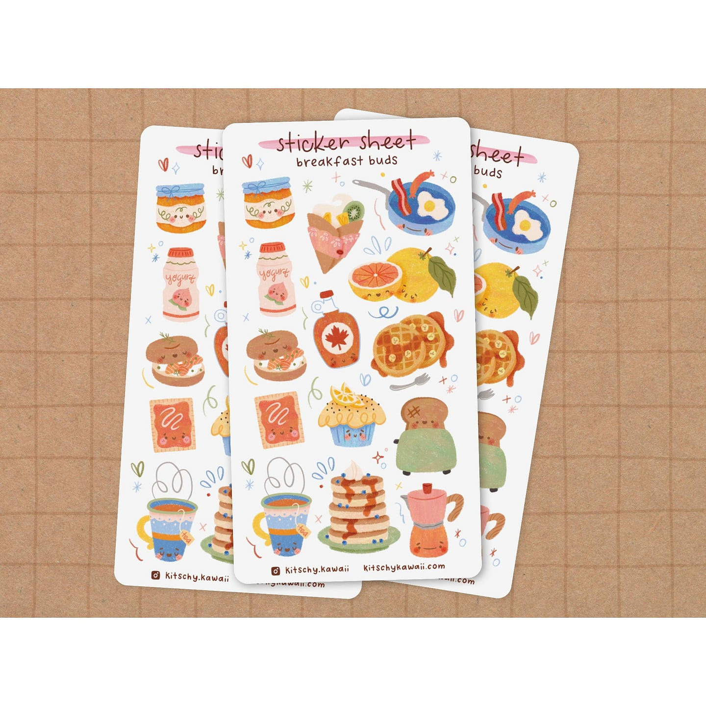 Breakfast Sticker Sheet 0.2 oz