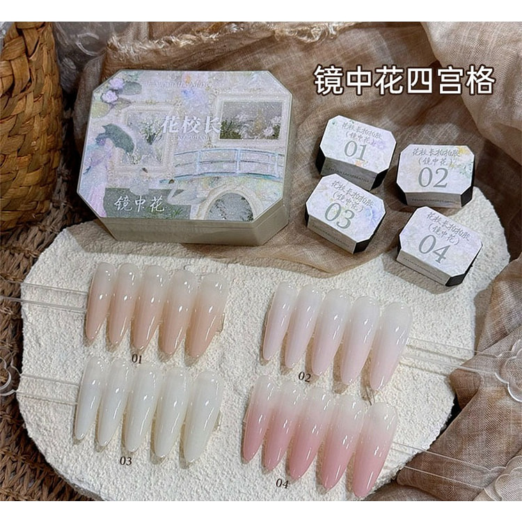 Mirror Flower Resistanttowipe Tap Gel  4color Set 1 case