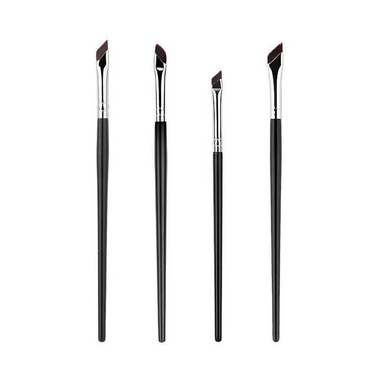 NOVAGLOW 曜石黑镰刀眼线刷眉刷套装 4支 1 包