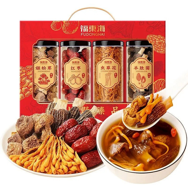 福东海 山野臻品滋补礼盒 羊肚菌虫草花姬松茸红枣