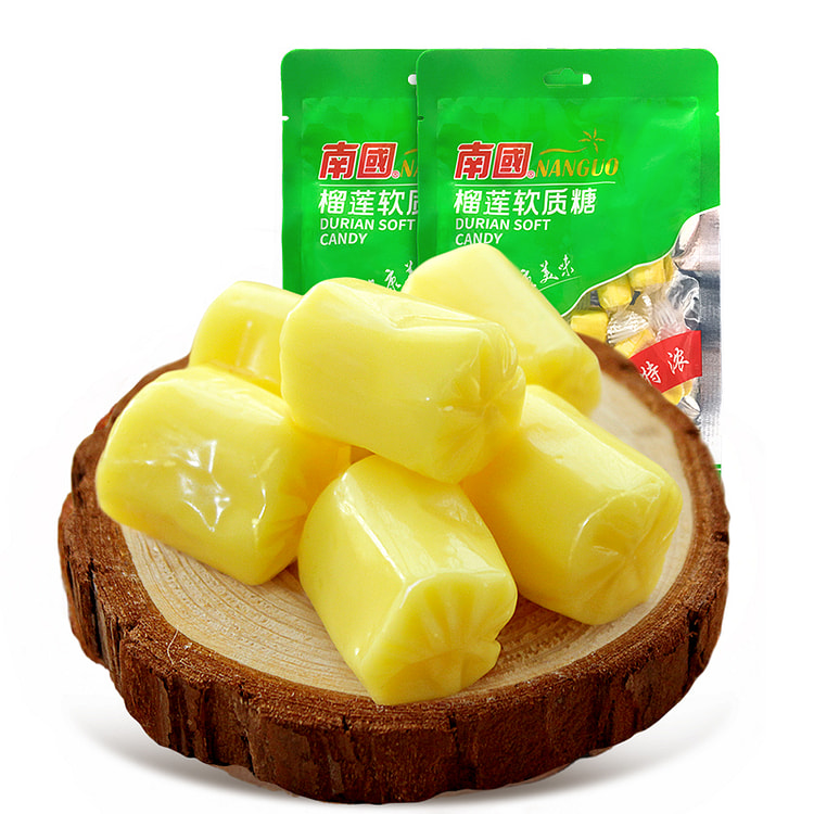 南国食品海南特产特浓榴莲糖水果软奶糖82g*2袋