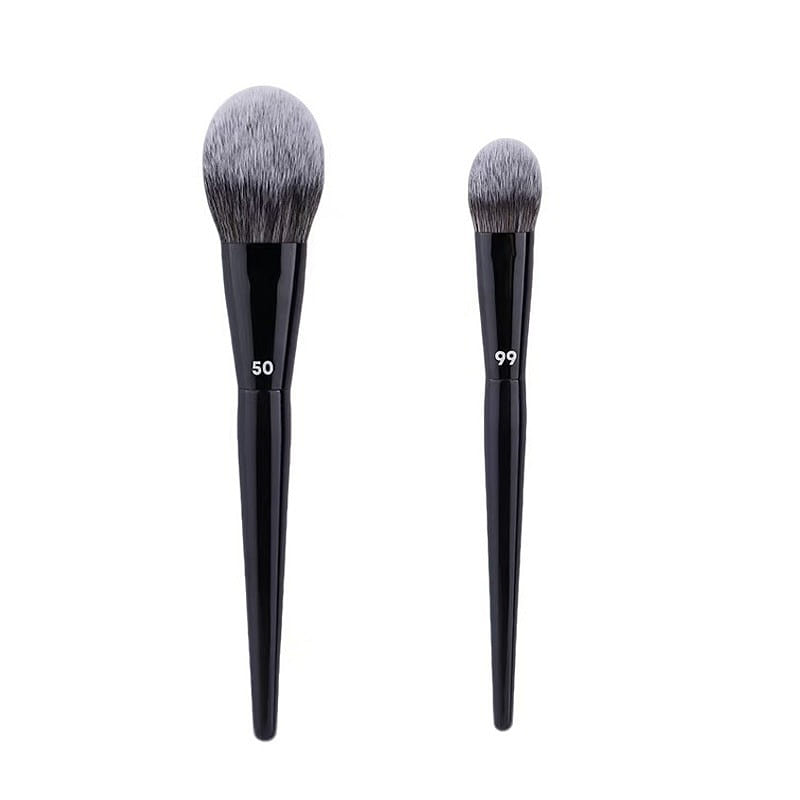 NOVAGLOW Soft Fiber Blush Brush Duo 2pcs 1 pack