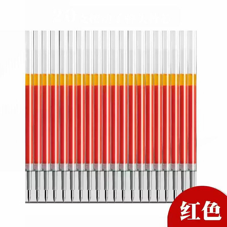 【中国直邮】 FOXTAIL 骰子答案笔 黑科技 旋转中性笔  创意 转转笔 刷题笔 高颜值 减压神器-替换芯红色 40支*|预计到达时间3-4周